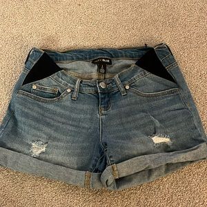 Maternity jean shorts